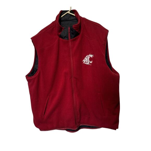 Pro Player Vintage WSU Cougars Reversible Vest Men's XL Full Zip - Picture 1 of 8